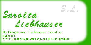 sarolta liebhauser business card